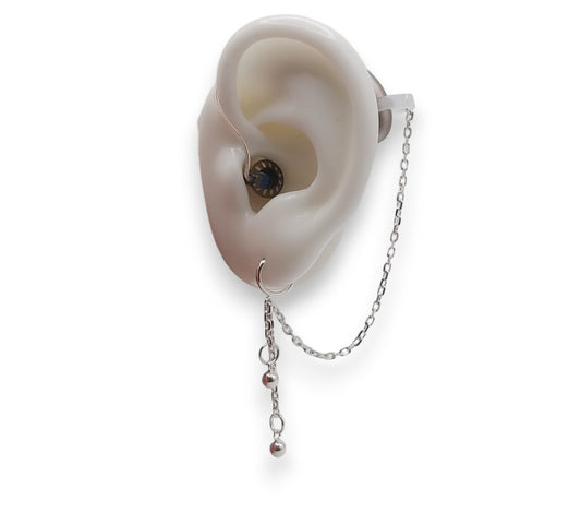 Boucles d'oreilles en argent sterling 925 pour appareils auditifs