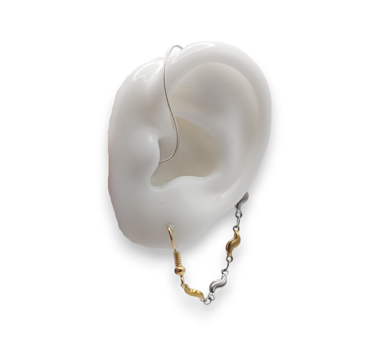 Two Tone Chain EarLinks (Gold/Silver) - Hearing Aids