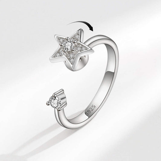 Star Zirconia Worry Ring (Gold/Silver)