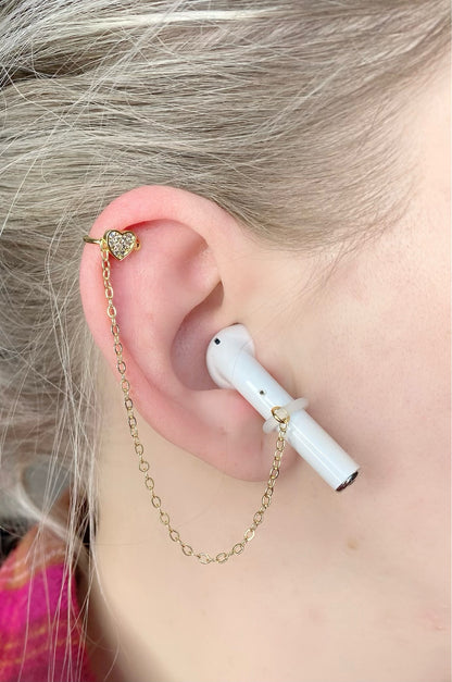 Heart and Star EarLinks (Ear Cuff) - Wireless Earbuds